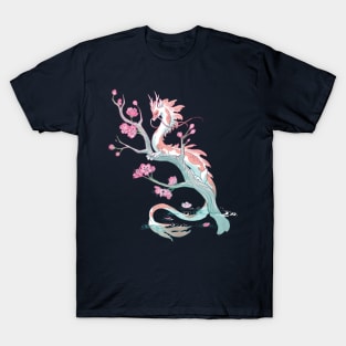 Koi Dragon Serene Sakura T-Shirt